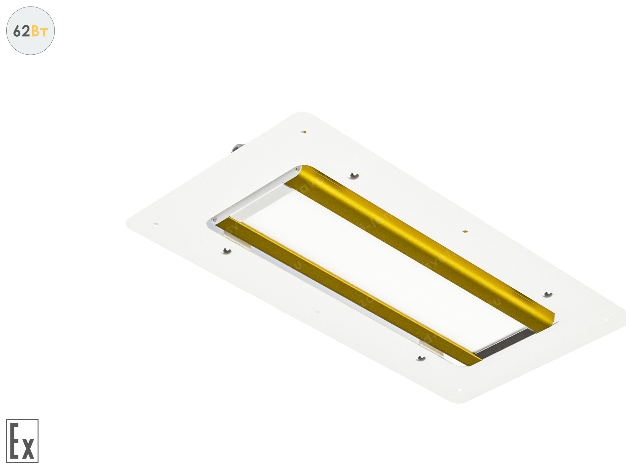 Светодиодный светильник Модуль Взрывозащищенный GOLD, для АЗС, 62 Вт, 120° 